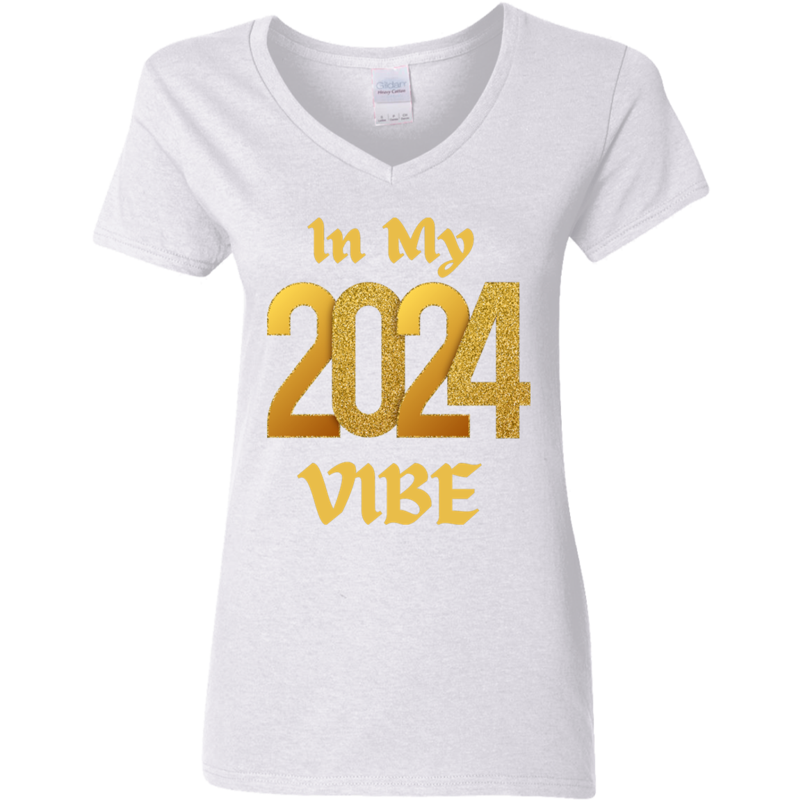 Ladies' V-Neck T-Shirt 2024 Vibe