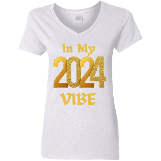 Ladies'  V-Neck T-Shirt 2024 Vibe