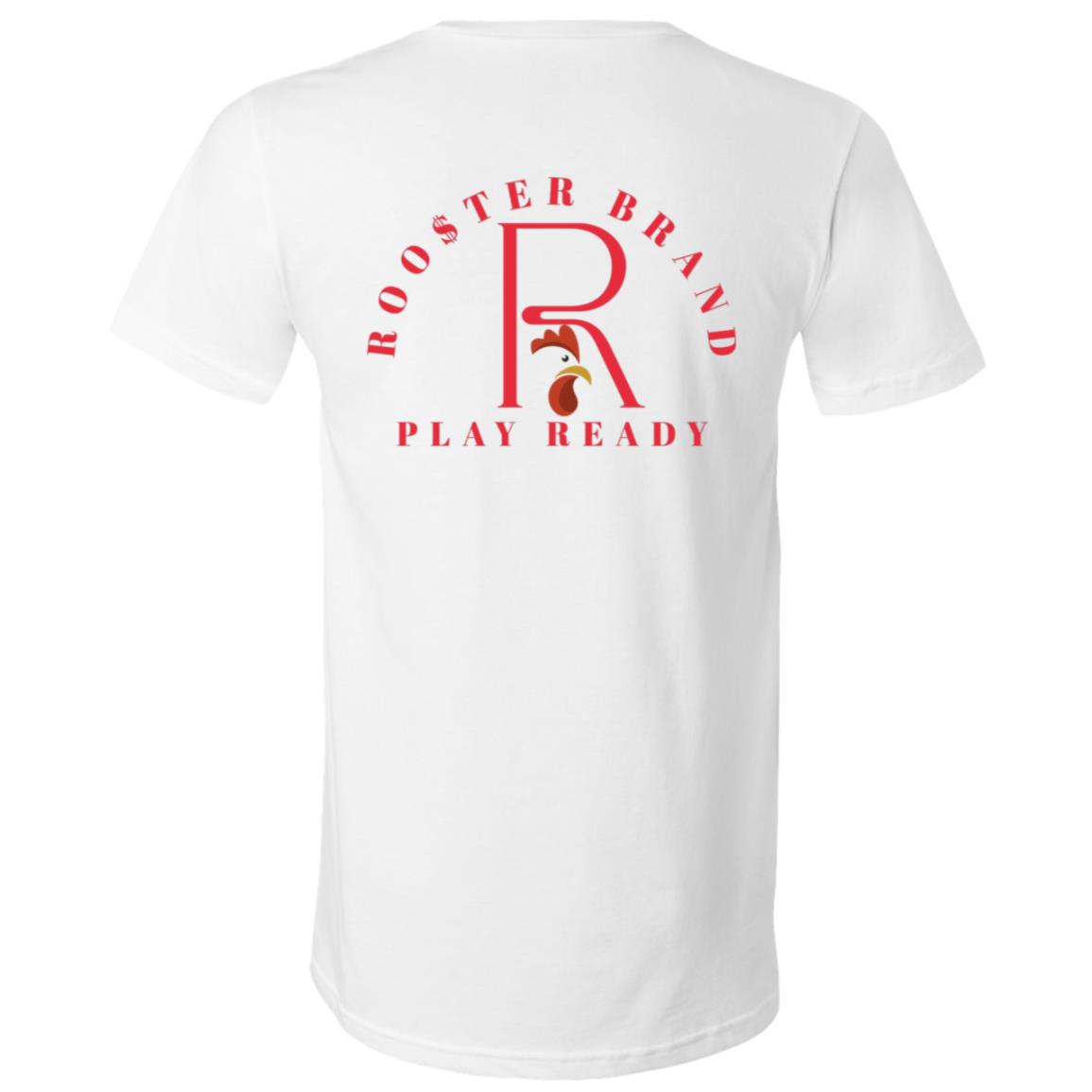 Roo$ter Brand Unisex Jersey SS V-Neck T-Shirt