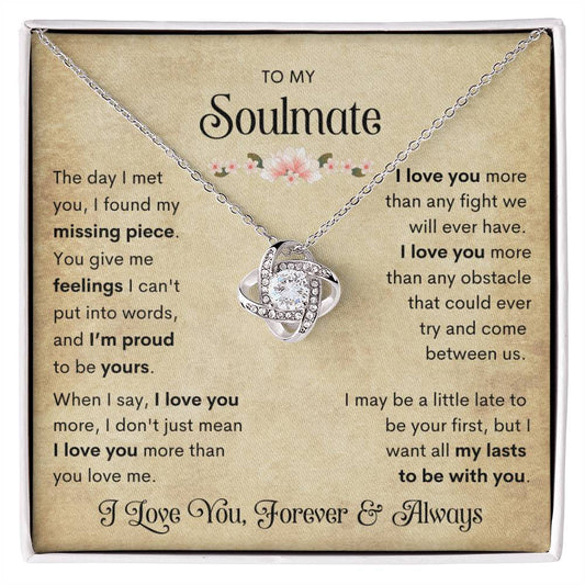 To My Soulmate | Love Knot Necklace
