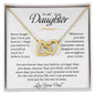 To My Daughter | Never Forget That I Love You - Interlocking Hearts necklace