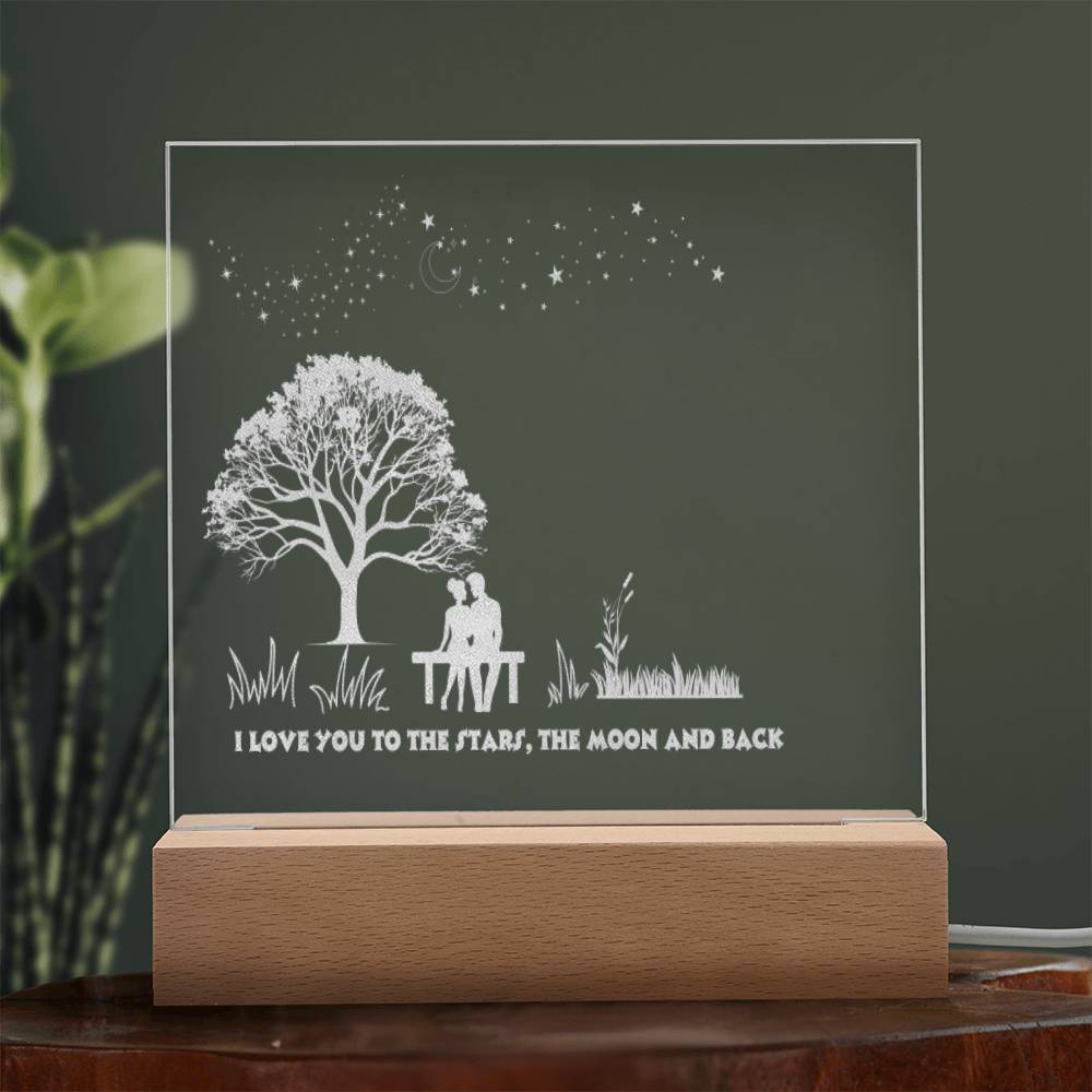 Love You To The Stars, Moon and Back! Customize with Names!
