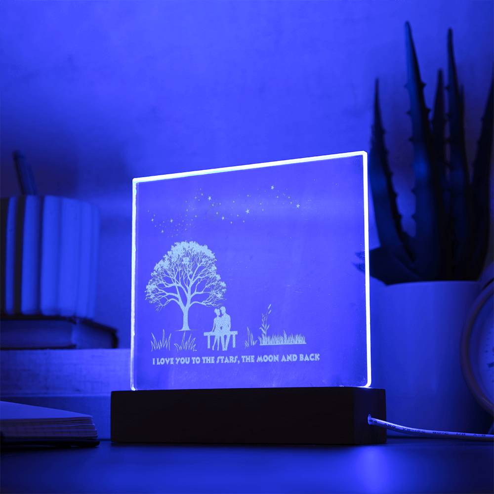 Love You To The Stars, Moon and Back! Customize with Names!