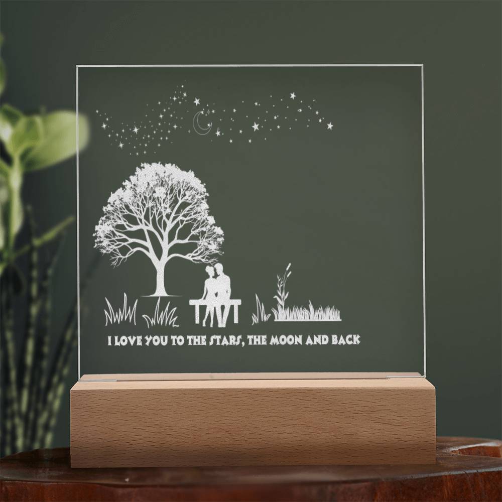 Love You To The Stars, Moon and Back! Customize with Names!