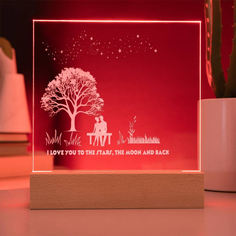 Love You To The Stars, Moon and Back! Customize with Names!