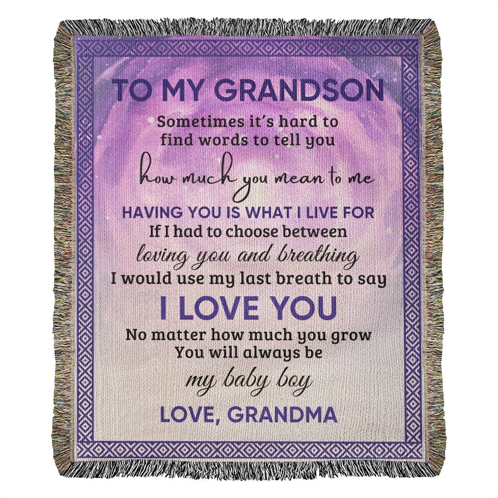 Beautiful Message to Grandson. Makes a Great Gift!
