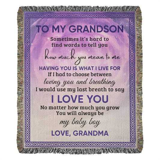 Beautiful Message to Grandson.  Makes a Great Gift!