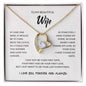 To My Beautiful Wife | I Love You, Forever & Always - Forever Love Necklace