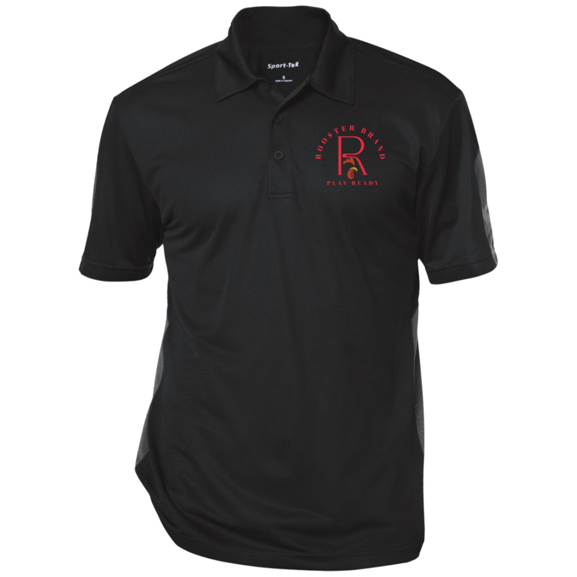 Roo$ter Brand Performance Textured Three-Button Polo