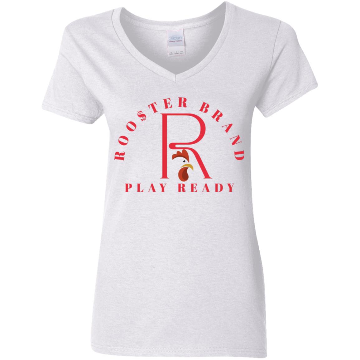 Roo$ter Brand Ladies' 5.3 oz. V-Neck T-Shirt