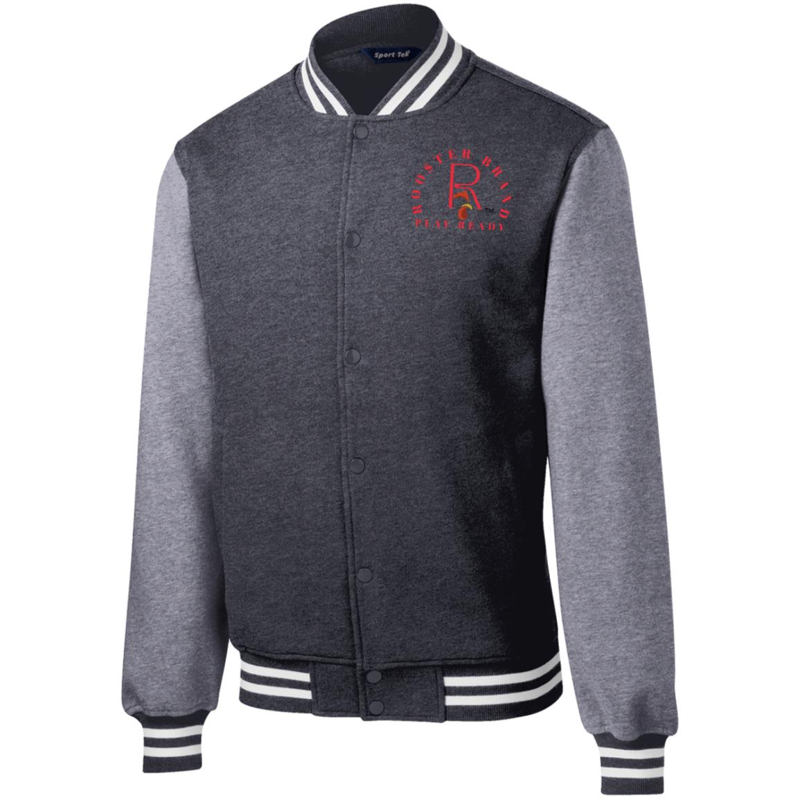 Roo$ter Brand Fleece Letterman Jacket