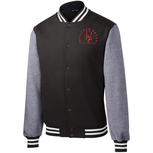 Roo$ter Brand Fleece Letterman Jacket